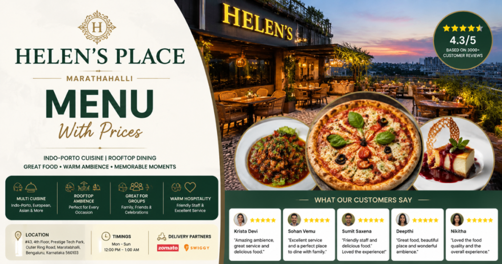Helen’s Place Marathahalli Menu 