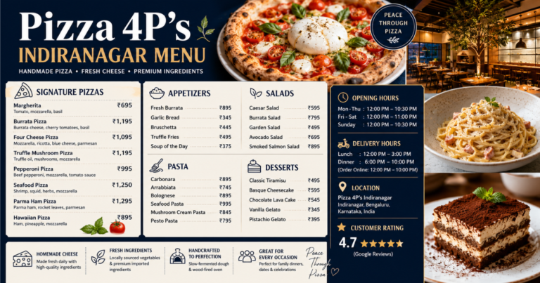 Pizza 4P's Indiranagar Menu